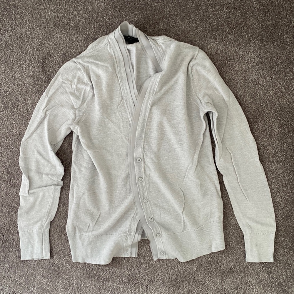 Banana Republic cardigan Grey, With Silk Accent